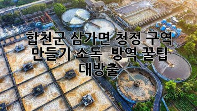 ✨ 합천군 삼가면 청정 구역 만들기! 소독 & 방역 꿀팁 대방출 🏡